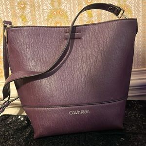 VEGAN LEATHER CROSSBODY EGGPLANT/PURPLE